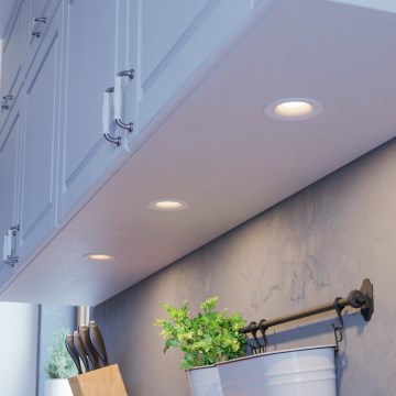 Eglo - Комплект от 3 димируеми вградени таванни LED осветителни тела, LED/4,8W/230V, диам. 8,8 см, бели