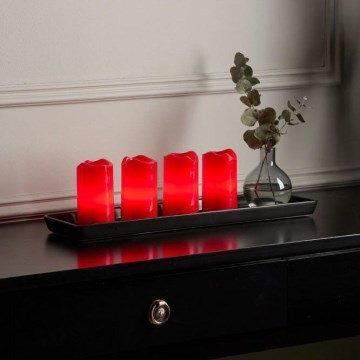 Eglo - Комплект от 4 LED коледни украси ADVENT LED/0,18W/2xCR2032 + дистанционно управление