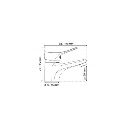Eisl NI075VECR - Смесител за мивка + изпускател с преливник VERONA гланцов хром