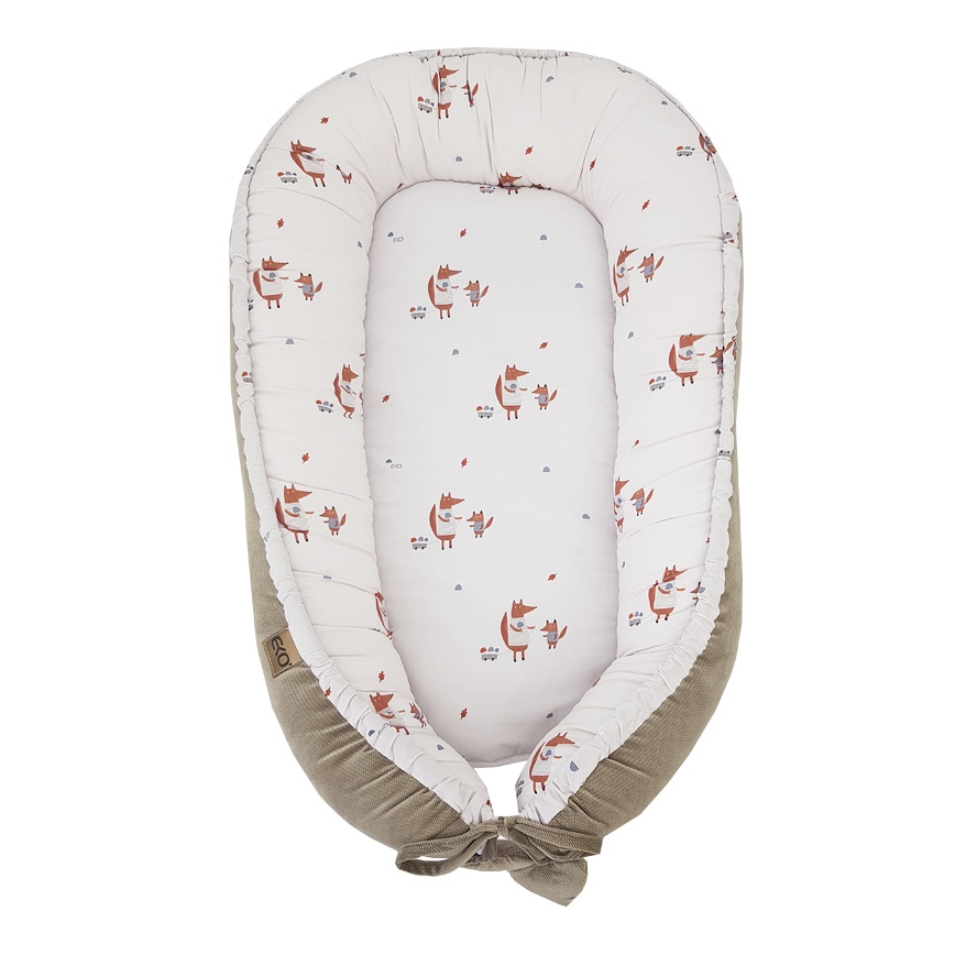 EKO - Памучно бебешко гнездо FOX 90x60 см