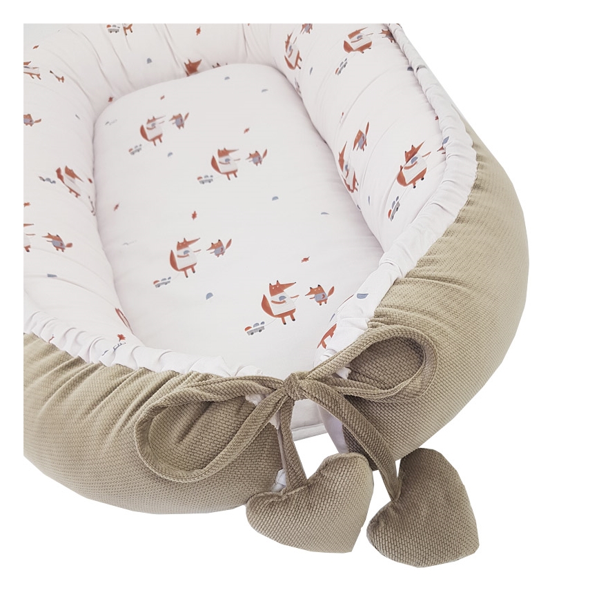 EKO - Памучно бебешко гнездо FOX 90x60 см