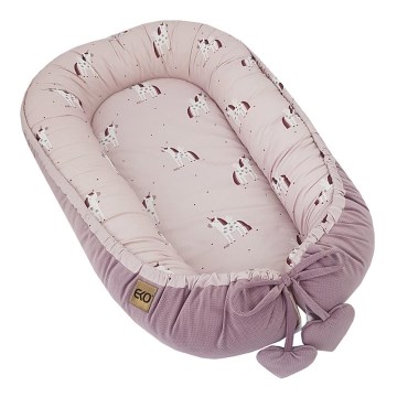 EKO - Памучно бебешко гнездо UNICORN 90x60 см