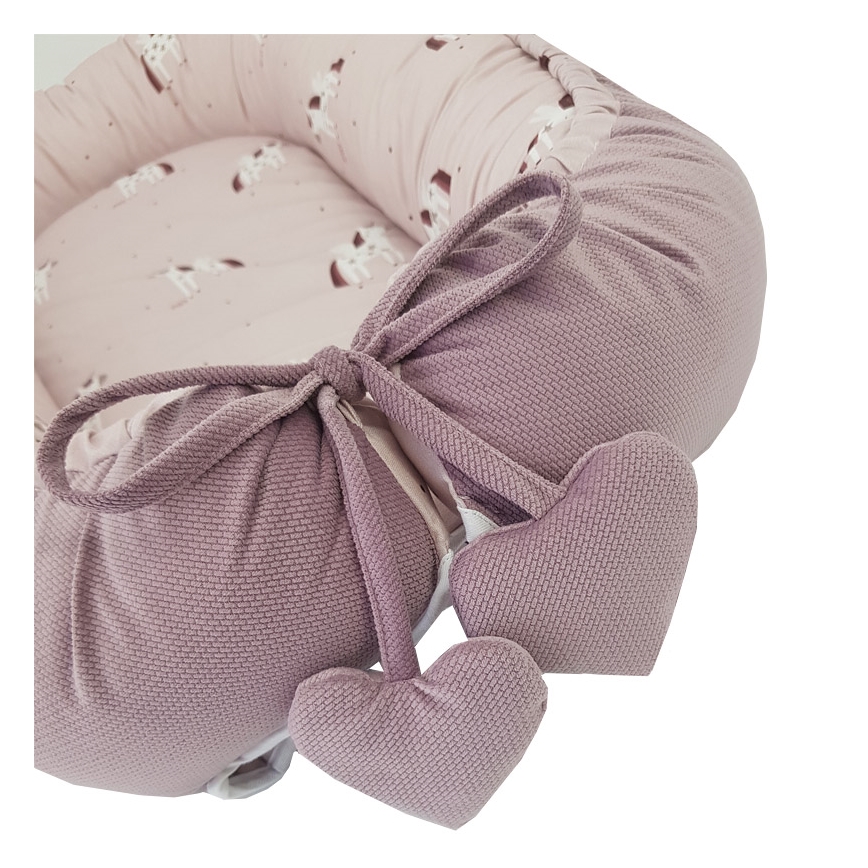 EKO - Памучно бебешко гнездо UNICORN 90x60 см