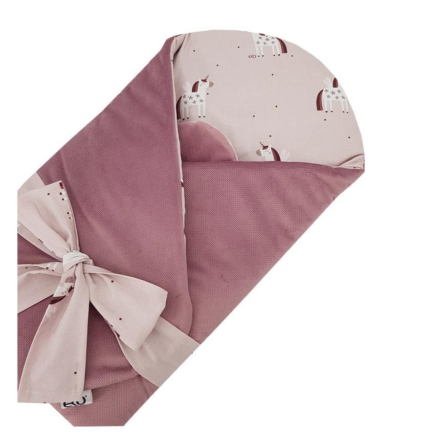 EKO - Памучно одеяло за повиване UNICORN 75x75 см