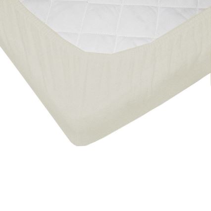 EKO - Водоустойчив чаршаф с ластик JERSEY 120x60 см бежов
