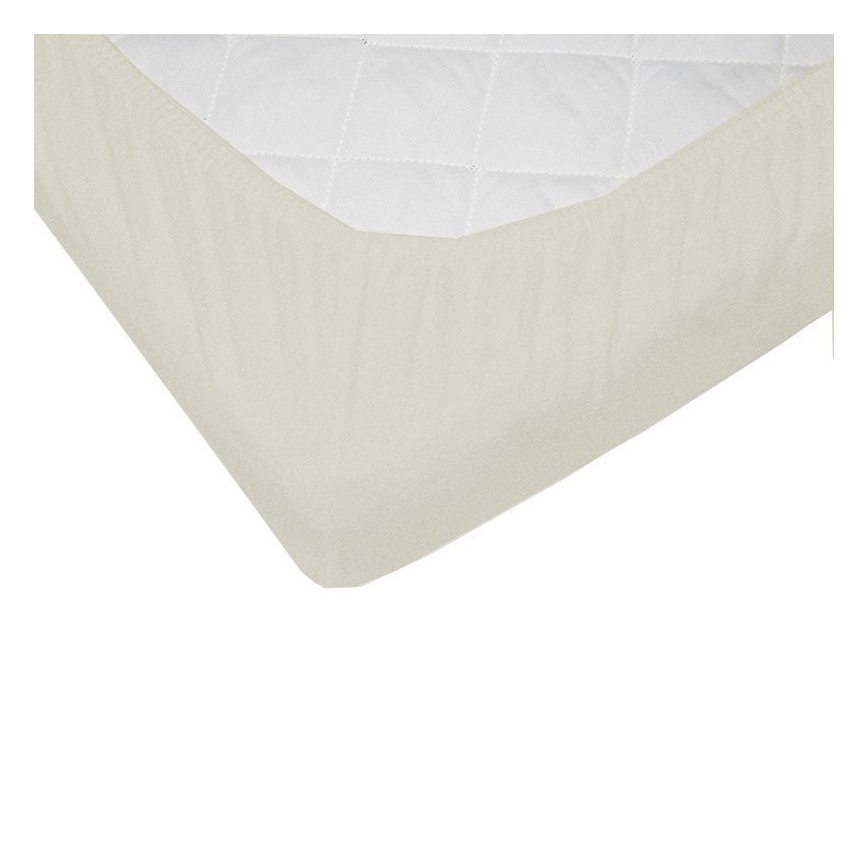 EKO - Водоустойчив чаршаф с ластик JERSEY 120x60 см бежов