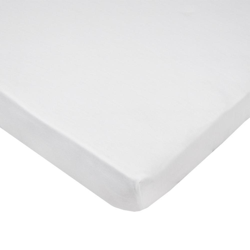 EKO - Водоустойчив чаршаф с ластик JERSEY 120x60 см бял