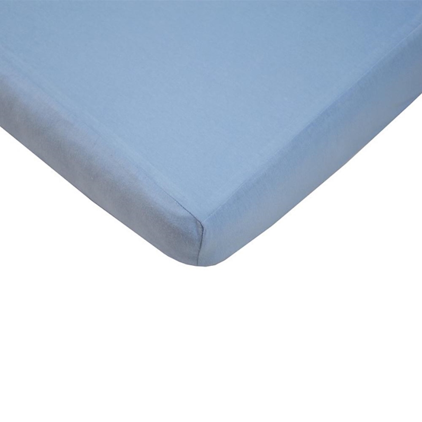 EKO - Водоустойчив чаршаф с ластик JERSEY 120x60 см син