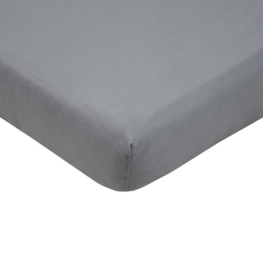 EKO - Водоустойчив чаршаф с ластик JERSEY 120x60 см сив