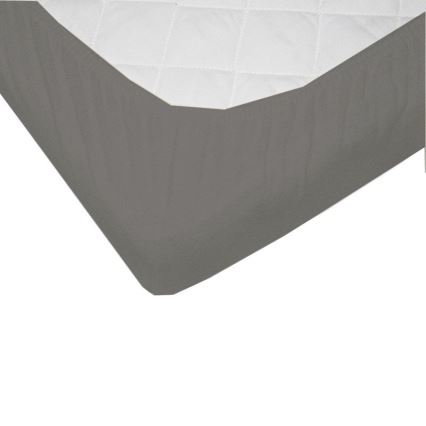 EKO - Водоустойчив чаршаф с ластик JERSEY 120x60 см сив