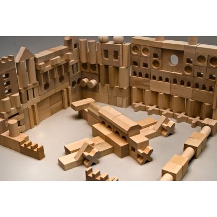 EkoToys - Дървени блокчета натурални 220 бр.