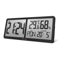 ELDONEX ECL-1110-BK - Цифров стенен часовник TimeCheck 4xAA черен