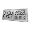 ELDONEX ECL-1110-SL - Дигитален стенен часовник TimeCheck 4xAA, сребрист