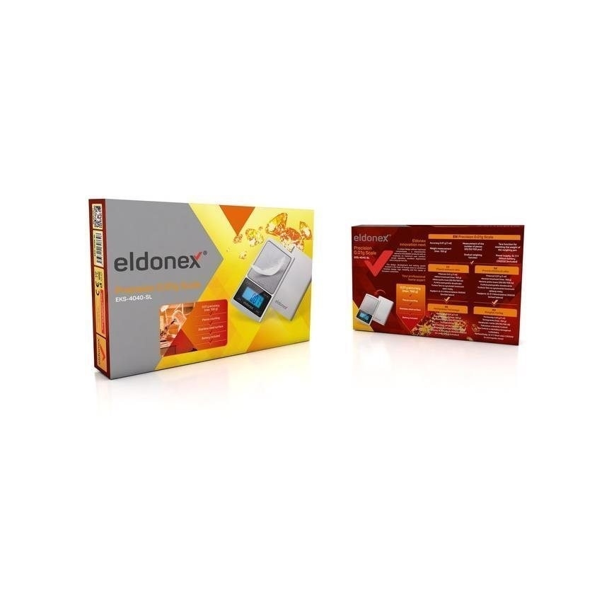 ELDONEX EKS-4040-SL - Прецизен кантар 2xCR2032 сребрист