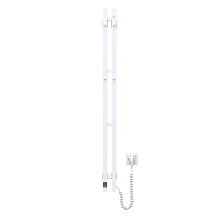Електрическа сушилня за кърпи с термостат SILOUETTE 187W/230V 120,6 см IP44 бял дeсен ъглов