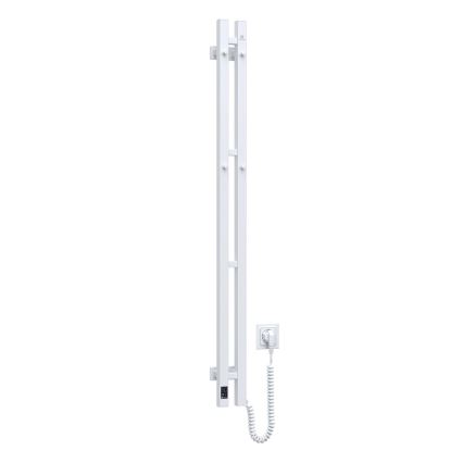 Електрическа сушилня за кърпи с термостат SILOUETTE 187W/230V 120,6 см IP44 бял дeсен ъглов