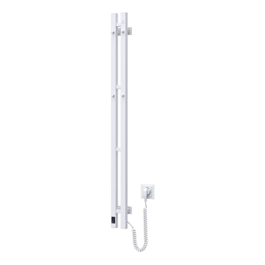 Електрическа сушилня за кърпи с термостат SILOUETTE 187W/230V 120,6 см IP44 бял дeсен ъглов