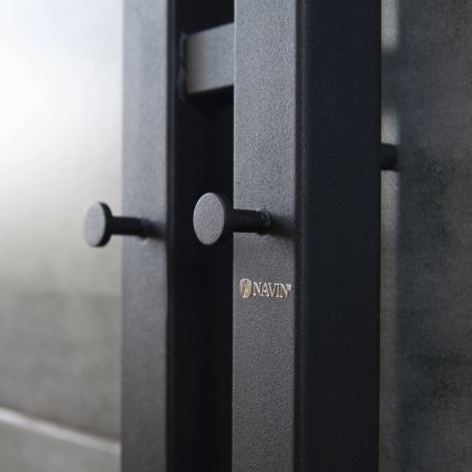 Електрическа сушилня за кърпи с термостат SILOUETTE 187W/230V 120,6 см IP44 черен дeсен ъглов