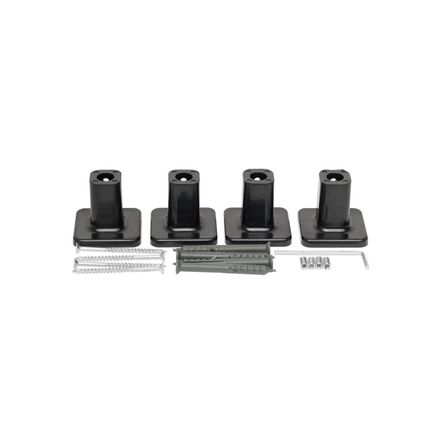 Електрическа сушилня за кърпи SILOUETTE 187W/230V 101,1 см IP44 черен дeсен ъглов