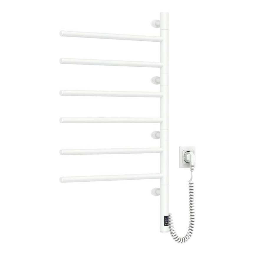 Електрическа въртяща се сушилня за кърпи с термостат ARABESQUE 196W/230V 81,8 см IP44 бял