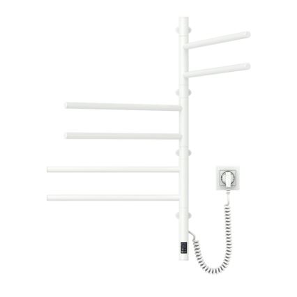 Електрическа въртяща се сушилня за кърпи с термостат ARABESQUE 196W/230V 81,8 см IP44 бял