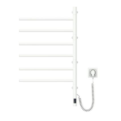 Електрическа въртяща се сушилня за кърпи с термостат ARABESQUE 196W/230V 81,8 см IP44 бял
