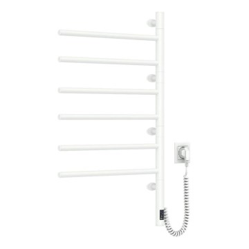 Електрическа въртяща се сушилня за кърпи с термостат ARABESQUE 196W/230V 81,8 см IP44 бяла