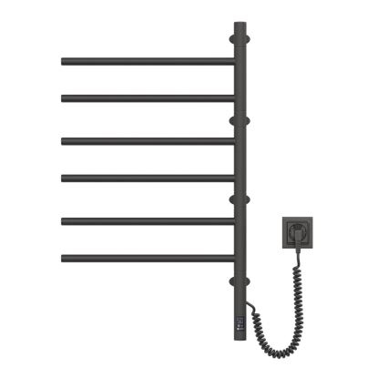Електрическа въртяща се сушилня за кърпи с термостат ARABESQUE 196W/230V 81,8 см IP44 черен