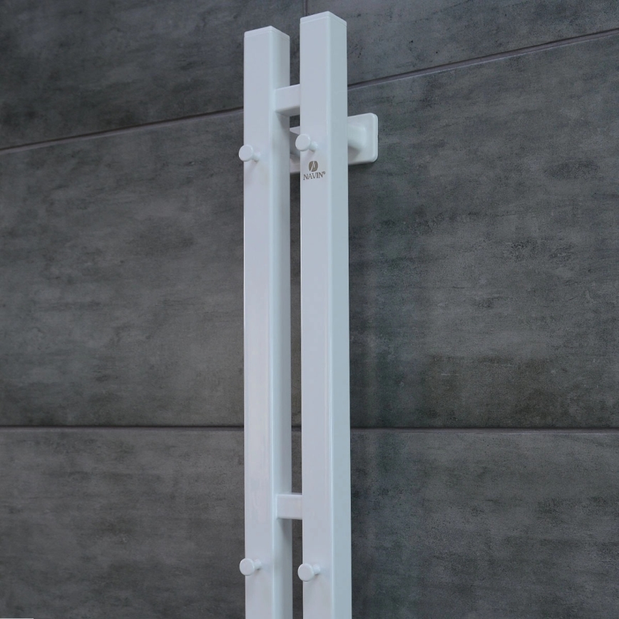 Електрически сушилник за кърпи с термостат SILOUETTE 200W/230V 150,6 cm IP44 бял десен