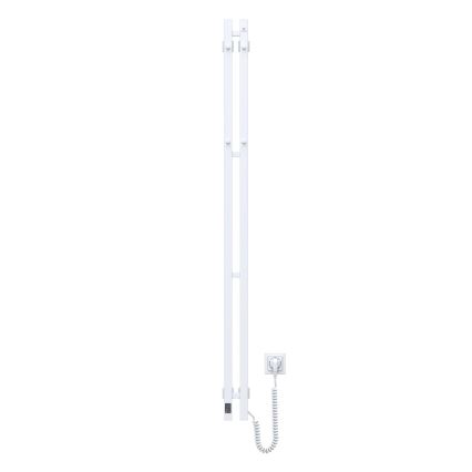 Електрически сушилник за кърпи с термостат SILOUETTE 200W/230V 150,6 cm IP44 бял десен
