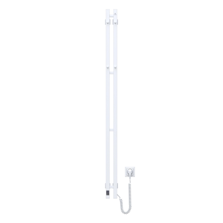 Електрически сушилник за кърпи с термостат SILOUETTE 200W/230V 150,6 cm IP44 бял десен