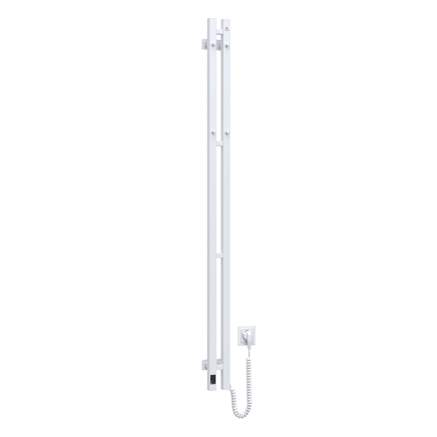Електрически сушилник за кърпи с термостат SILOUETTE 200W/230V 150,6 cm IP44 бял десен