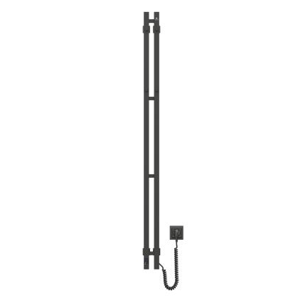 Електрически сушилник за кърпи с термостат SILOUETTE 200W/230V 150,6cm IP44, черен, десен