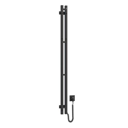 Електрически сушилник за кърпи с термостат SILOUETTE 200W/230V 150,6cm IP44, черен, десен