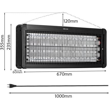 Електрически уред за борба с насекоми 3x20W/230V 200 m2