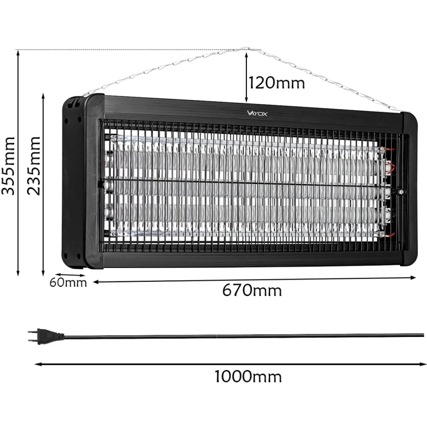 Електрически уред за борба с насекоми 3x20W/230V 200 m2
