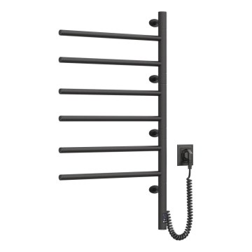 Електрически въртящ се сушилник за кърпи с термостат ARABESQUE 196W/230V 81,8 см IP44 черен