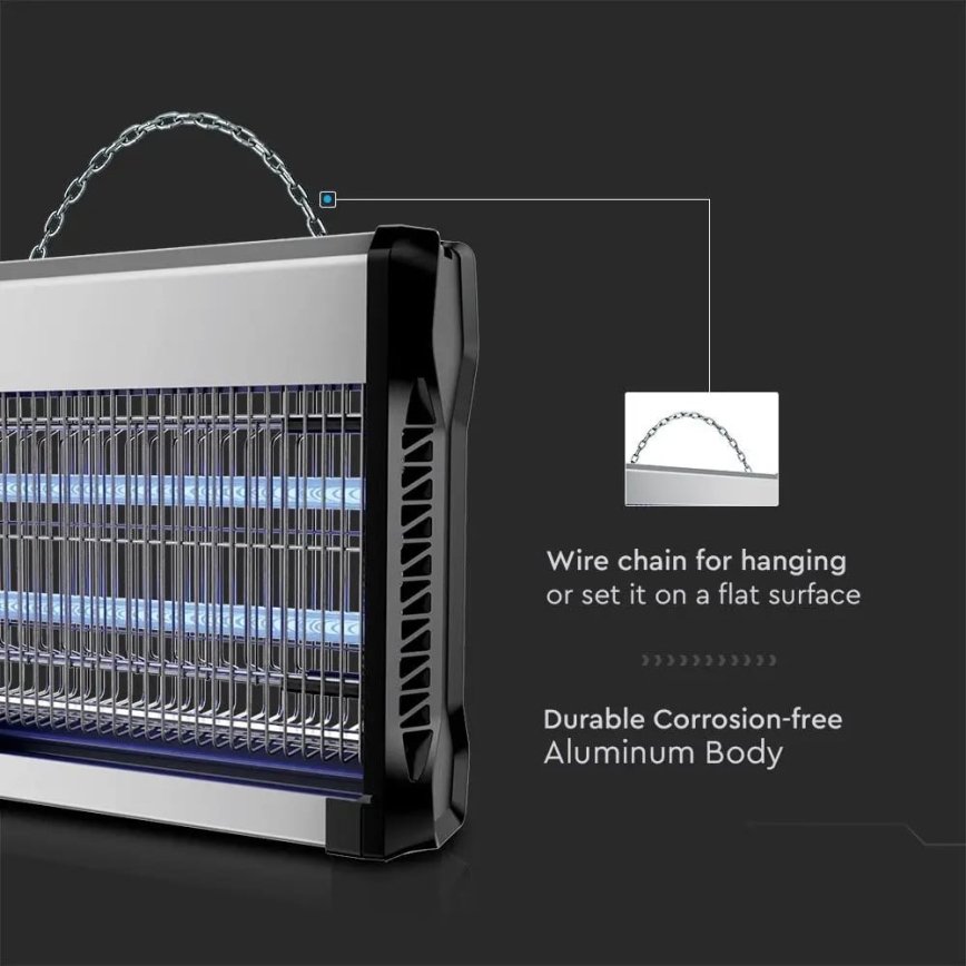 Електрически капан за насекоми 2x15W/230V 100м2