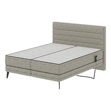 Електрическо регулируемо тапицирано легло с матраци MILA 180x200 см сиво