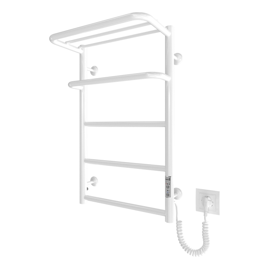 Електрическа лира за баня HOTEL 75W/230V 66x42 cm неръждаема стомана/бяла, дясна