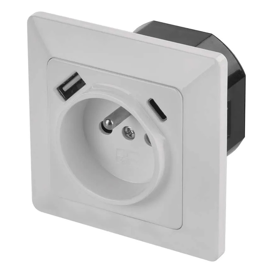 Електрическа розетка за домашна употреба с USB A+USB C