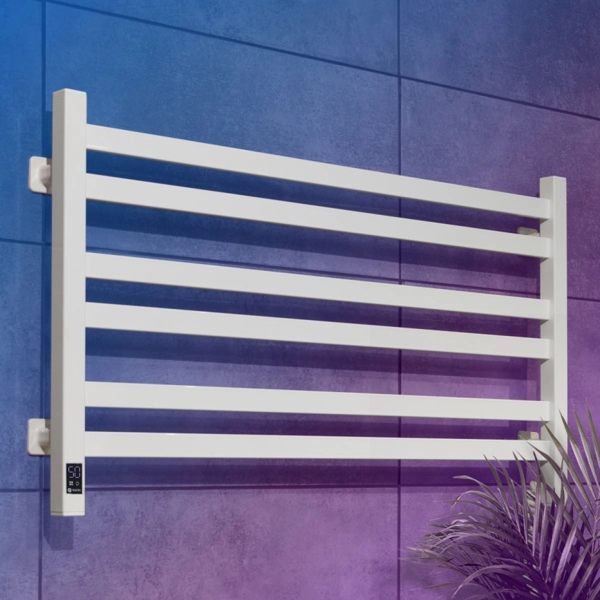 Електрическа сушилня за кърпи с термостат AVANGARD 181W 50x90 cm бяла дясна