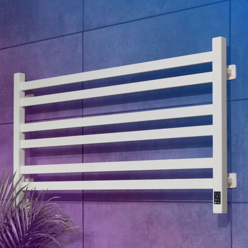 Електрическа сушилня за кърпи с термостат AVANGARD 181W, 50x90 см, бяла, лява