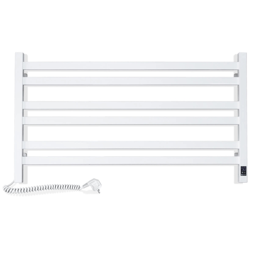 Електрическа сушилня за кърпи с термостат AVANGARD 181W, 50x90 см, бяла, лява