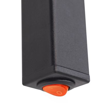 Електрическа сушилня за кърпи SILOUETTE 187W/230V 101,1 см IP44 черен дeсен ъглов