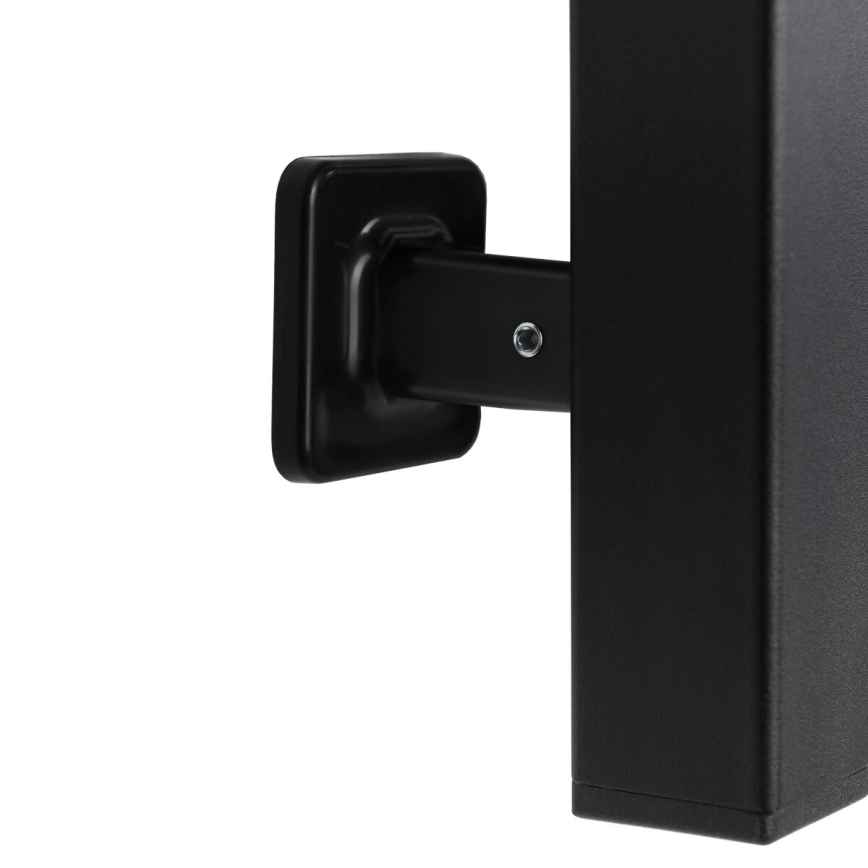 Електрическа сушилня за кърпи SILOUETTE 187W/230V 101,1 см IP44 черен дeсен ъглов