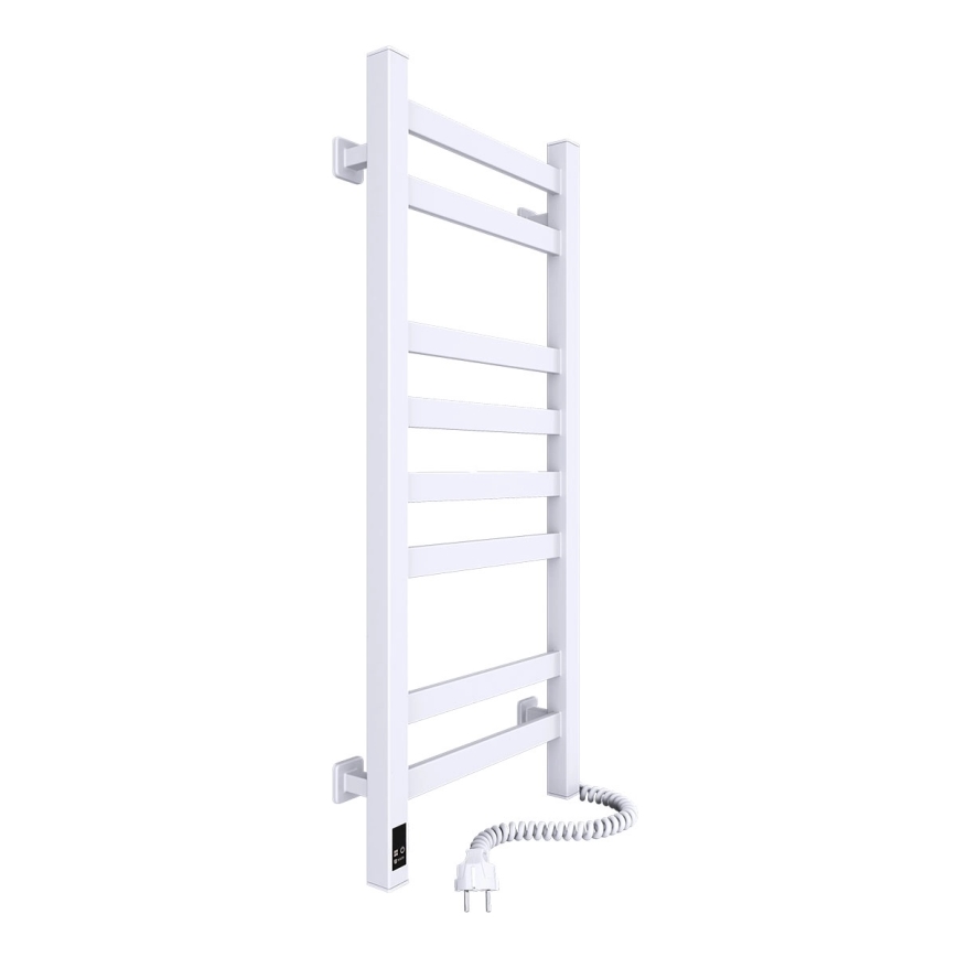Електрически отопляем кърподържач с термостат AVANGARD 105W 80x36 cm бял дясен