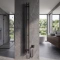 Електрически отопляем кърподържач с термостат SILOUETTE 106W 150x9 cm черен десен
