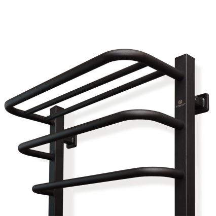 Електрически радиатор за баня с термостат FORTIS 350W/230V 80,6 см IP44 черен, ляв