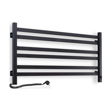 Електрически сушилник за кърпи с термостат AVANGARD 181W 50x90 cm черен ляв